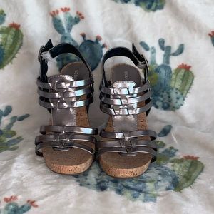 BCBG METALLIC WEDGES